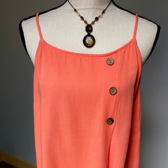 Staccato Flowy Orange Sleeveless Top - Picture 1 of 5